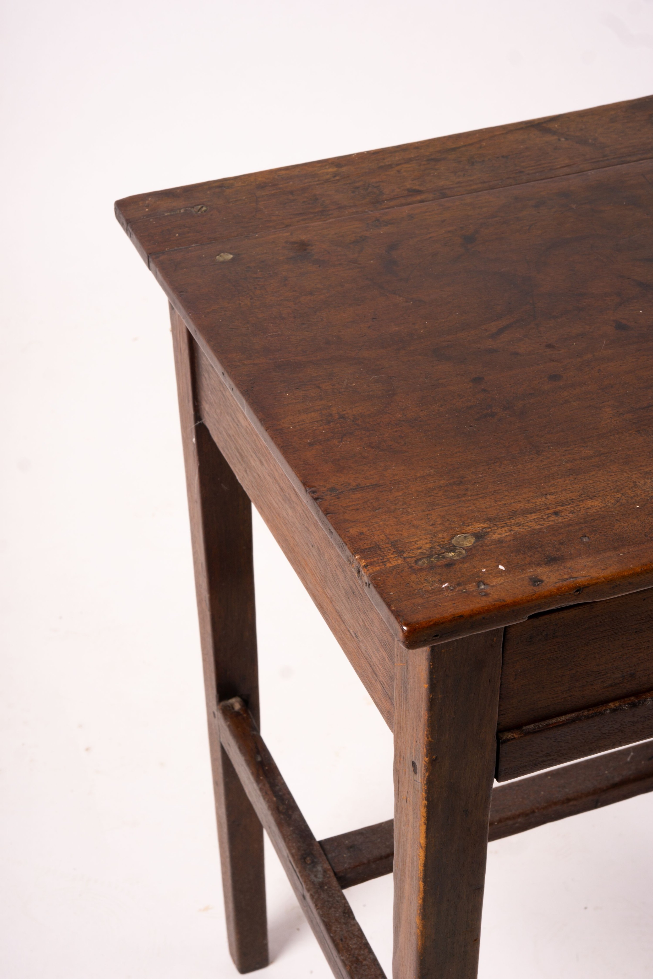 A George III rectangular mahogany side table, width 71cm, depth 45cm, height 67cm